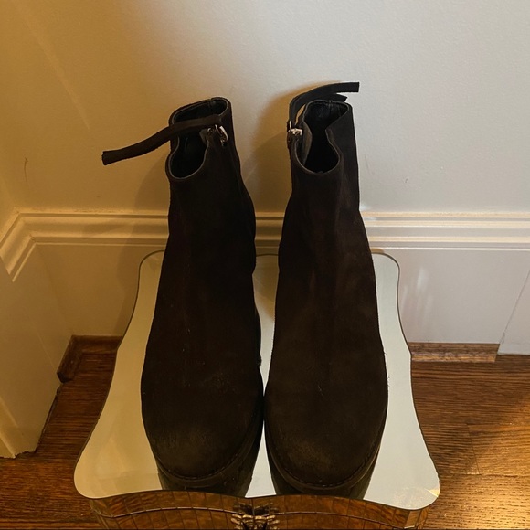 Formentini Black Suede Leather Bootie 37 - Picture 3 of 5